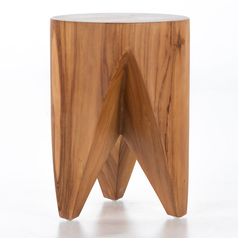 Petros Outdoor End Table-Four Hands-FH-224744-001-Side TablesNatural Teak-3-France and Son