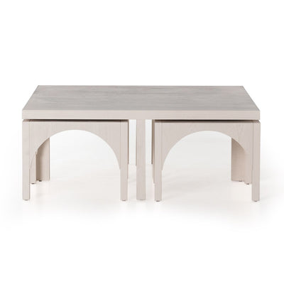 Amara Coffee Tbl W/Nesting Arch Stls - Wht-Four Hands-FH-224822-001-Coffee Tables-4-France and Son