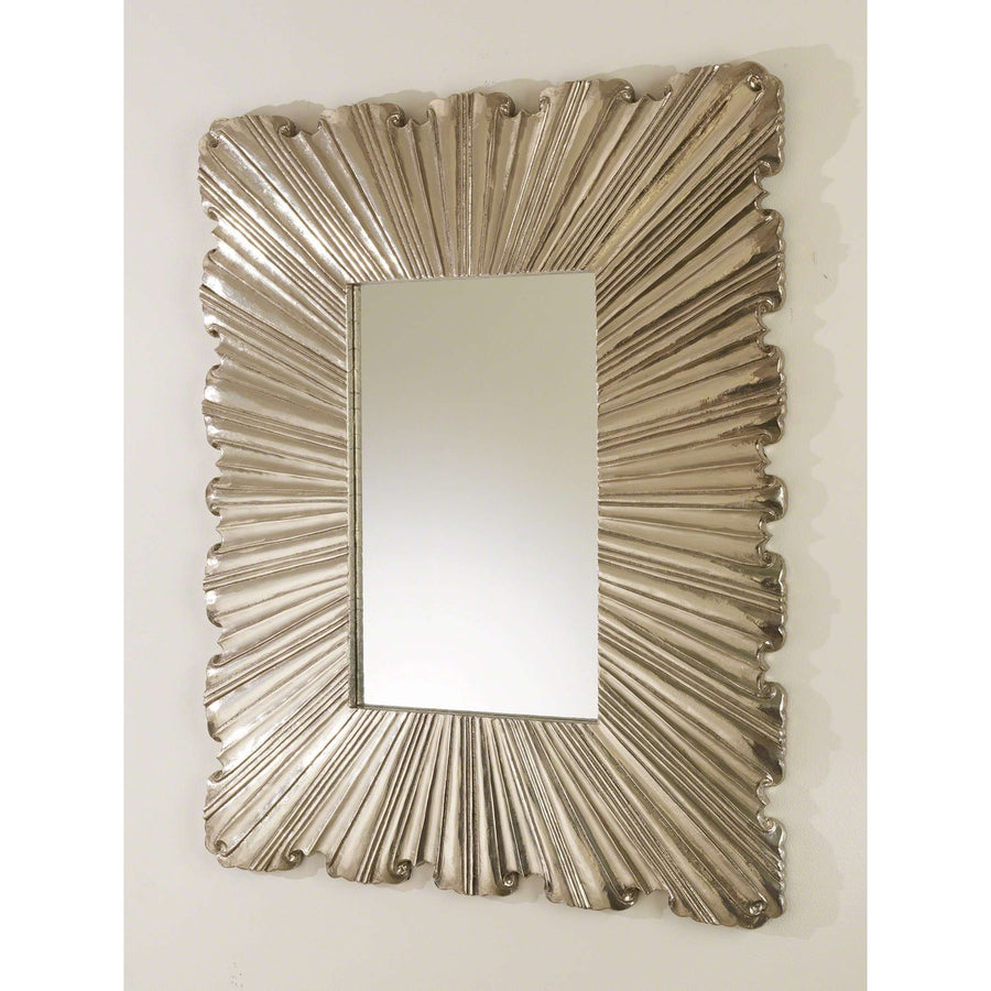 Linen Fold Mirror - Silver-Global Views-GVSA-9.92168-Mirrors-1-France and Son