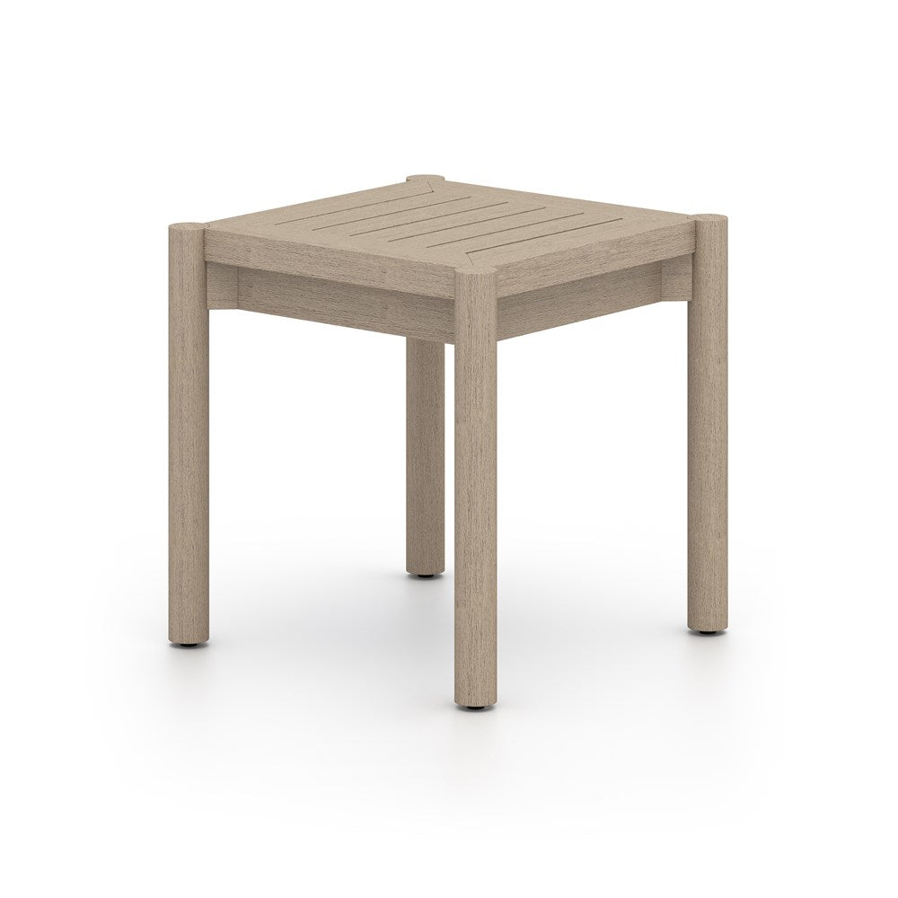 Nelson Outdoor End Table-Four Hands-FH-225080-002-Outdoor Side TablesWeathered Grey-Fsc-1-France and Son