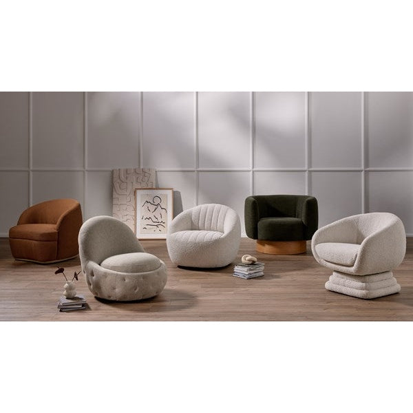 Calista Swivel Chair-Atlantis Moss-Four Hands-FH-225817-001-Lounge Chairs-2-France and Son