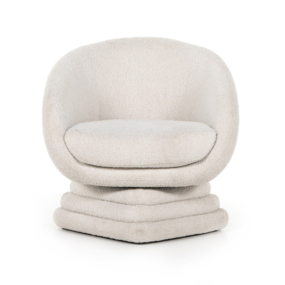 Flower Swivel Chair - Knoll Natural Boucle-FNS-HANDS-225818-001-Lounge Chairs-4-France and Son