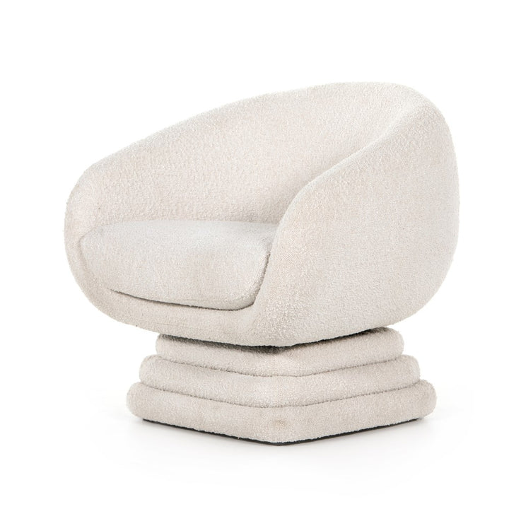 Flower Swivel Chair - Knoll Natural Boucle-FNS-HANDS-225818-001-Lounge Chairs-1-France and Son