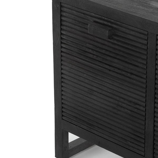 Lorne Media Console - Dark Reeded Totem-Four Hands-FH-226057-001-Media Storage / TV Stands-8-France and Son
