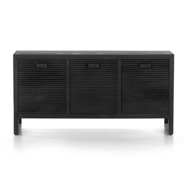 Lorne Media Console - Dark Reeded Totem-Four Hands-FH-226057-001-Media Storage / TV Stands-4-France and Son
