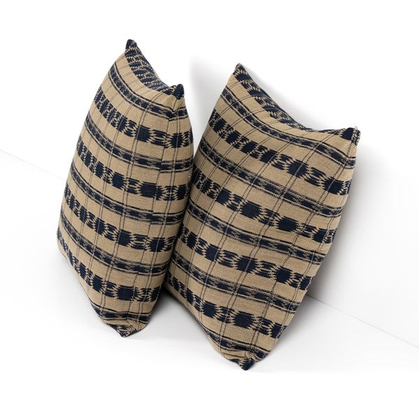Striped Ikat Pillow-Tan Striped-Set2-20-Four Hands-FH-226099-001-Pillows-4-France and Son