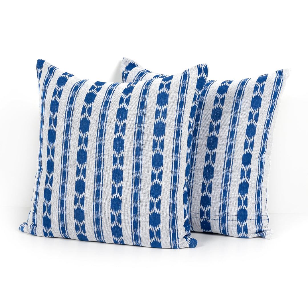 Striped Ikat Pillow - Set of 2-Four Hands-FH-226099-002-PillowsNavy Striped Ikat-4-France and Son
