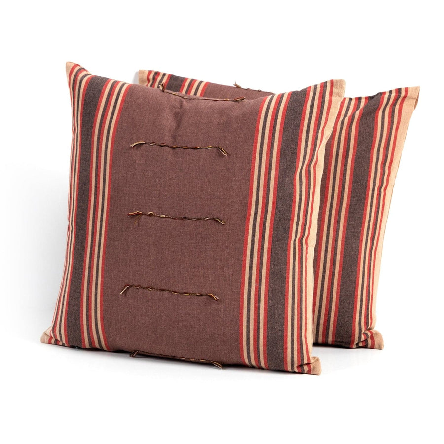 Archna Pillow Set - Rusted Stripe - Set Of 2-Four Hands-FH-226103-001-Pillows-1-France and Son