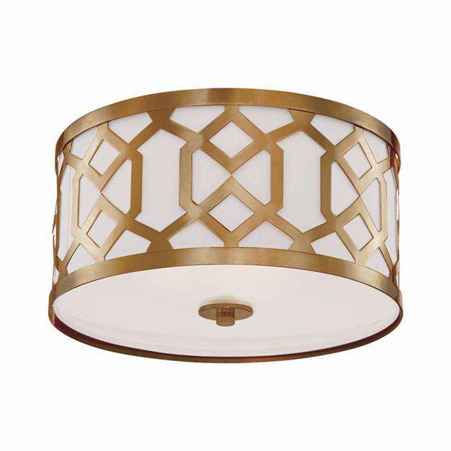 Libby Langdon Jennings 3 Light Ceiling Mount-Crystorama Lighting Company-CRYSTO-2263-AG-Flush MountsAged Brass-1-France and Son