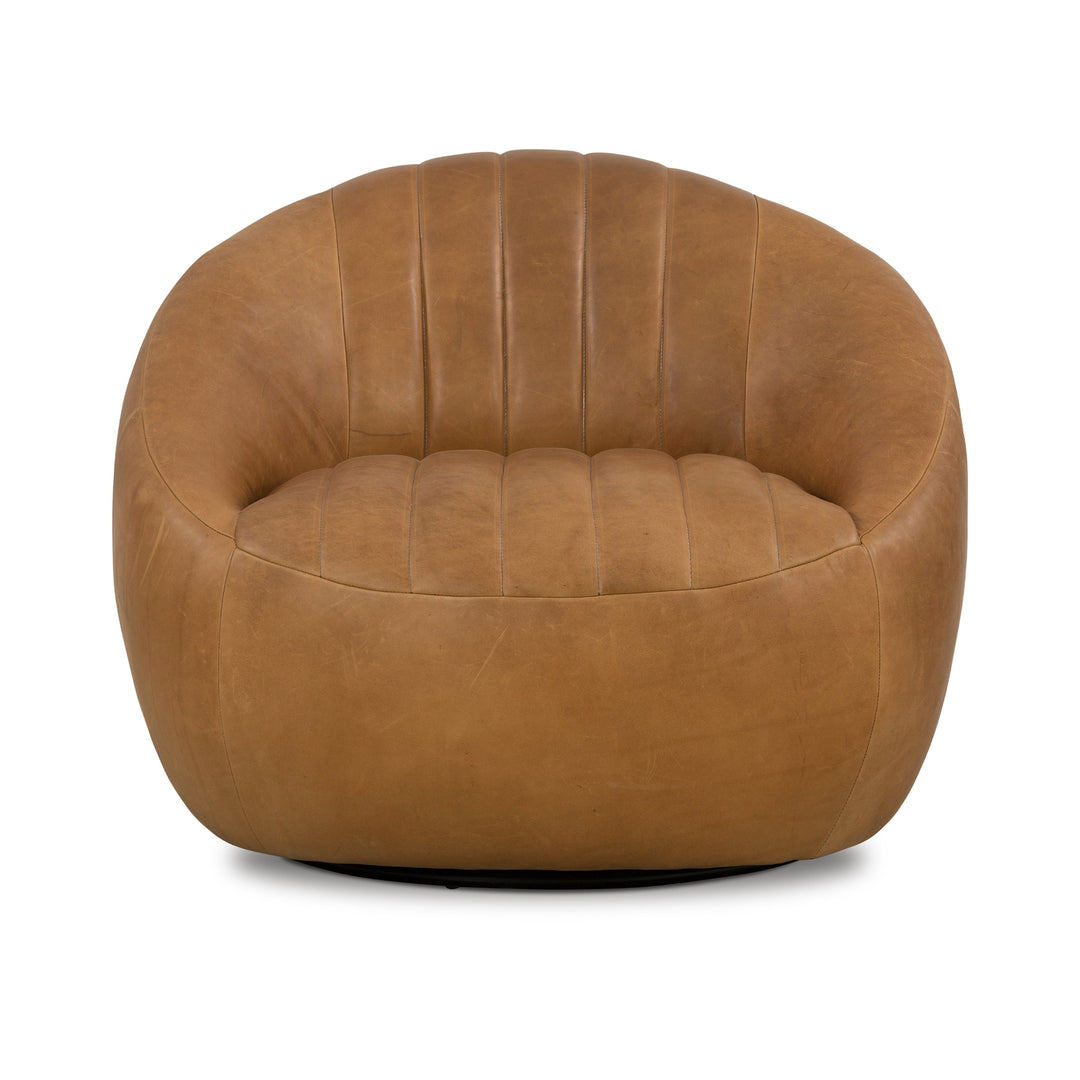 Audie Swivel Chair-Four Hands-FH-226408-003-Lounge ChairsKnoll Natural-5-France and Son