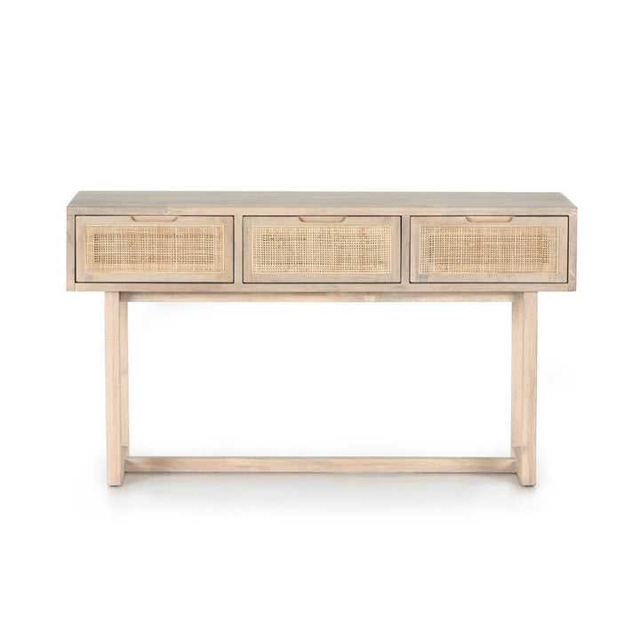 Clarita Console Table-Four Hands-FH-226632-001-Console TablesWhite Wash Mango-4-France and Son