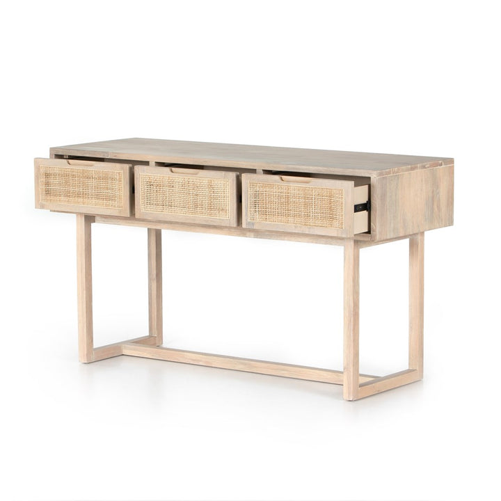 Clarita Console Table-Four Hands-FH-226632-001-Console TablesWhite Wash Mango-5-France and Son