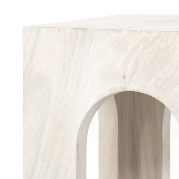 Fausto End Table-Bleached Guanacaste-Four Hands-FH-226687-001-Side TablesWhite-15-France and Son