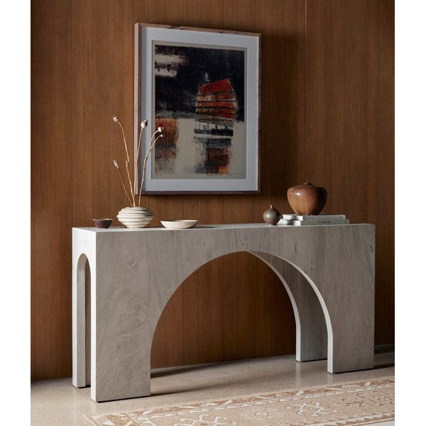 Fausto Console Table-Bleached Guanacaste-Four Hands-FH-226801-001-Console Tables-2-France and Son