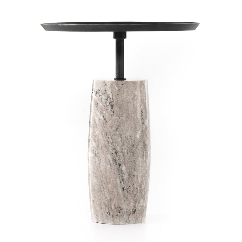Cronos End Table-Four Hands-FH-226804-002-Side TablesRiver Grey Marble-2-France and Son