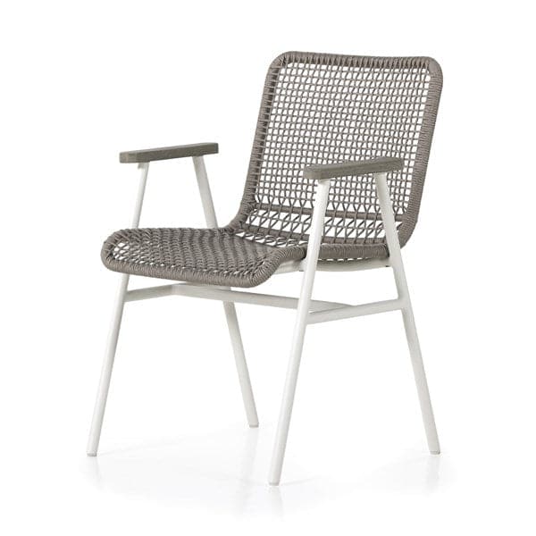 Avera Outdoor Dining Armchair - Bronze-Four Hands-FH-226839-004-Outdoor Dining ChairsWhite Aluminum-6-France and Son