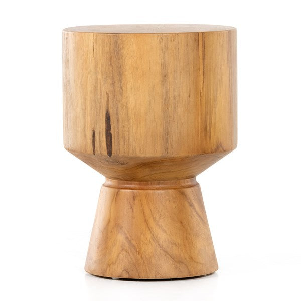 Jovie Outdoor End Table - Natural Teak-Four Hands-FH-226907-001-Side Tables-5-France and Son