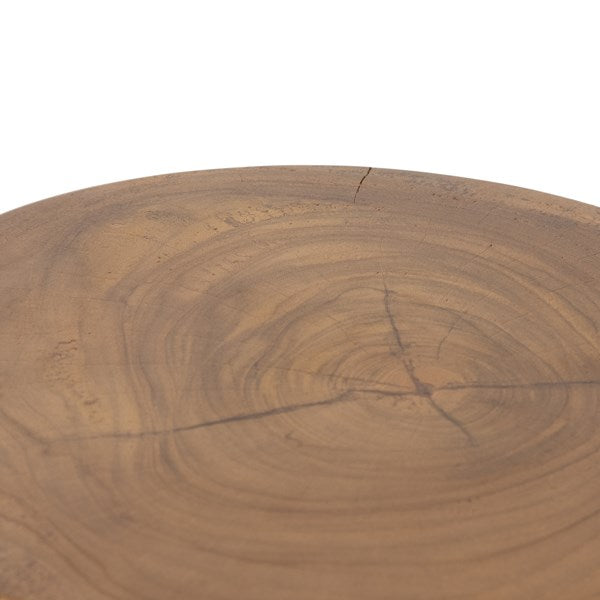 Jovie Outdoor End Table - Natural Teak-Four Hands-FH-226907-001-Side Tables-11-France and Son