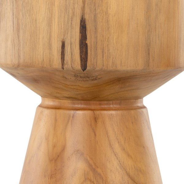 Jovie Outdoor End Table - Natural Teak-Four Hands-FH-226907-001-Side Tables-10-France and Son