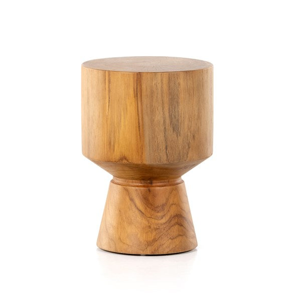 Jovie Outdoor End Table - Natural Teak-Four Hands-FH-226907-001-Side Tables-6-France and Son