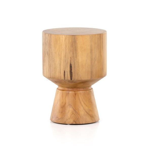 Jovie Outdoor End Table - Natural Teak-Four Hands-FH-226907-001-Side Tables-1-France and Son