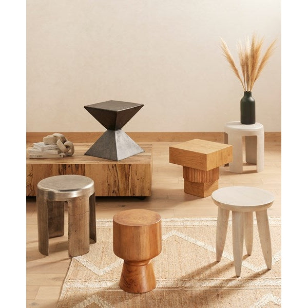 Jovie Outdoor End Table - Natural Teak-Four Hands-FH-226907-001-Side Tables-4-France and Son