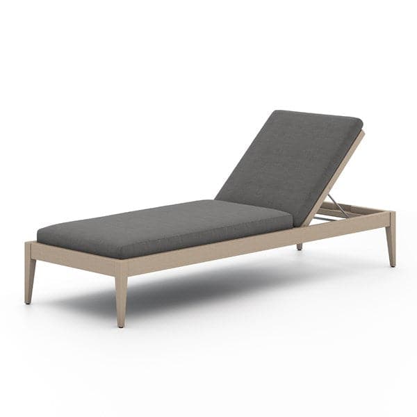 Sherwood Outdoor Chaise Lounge-Four Hands-FH-226912-003-Outdoor ChaisesCharcoal / Washed Brown-Fsc-7-France and Son