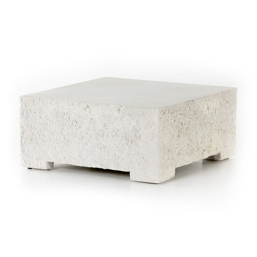 Otero Outdoor Sm Coffee Tbl - Base - White-Four Hands-FH-227150-002-Outdoor Coffee Tables-1-France and Son