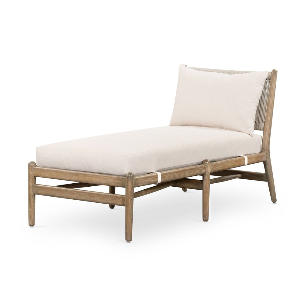 Rosen Outdoor Chaise - Natural Eucalyptus-Four Hands-FH-227343-001-Outdoor Lounge-1-France and Son