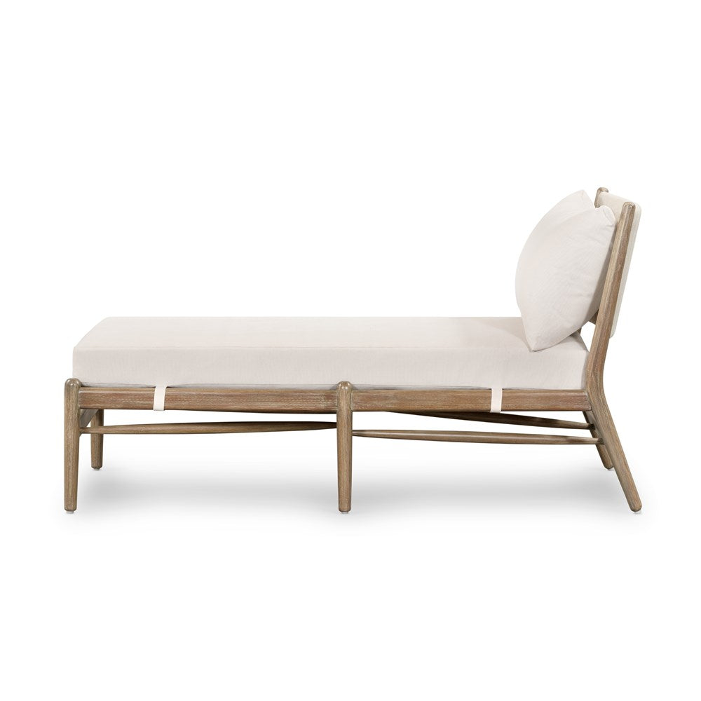 Rosen Outdoor Chaise - Natural Eucalyptus-Four Hands-FH-227343-001-Outdoor Lounge-4-France and Son