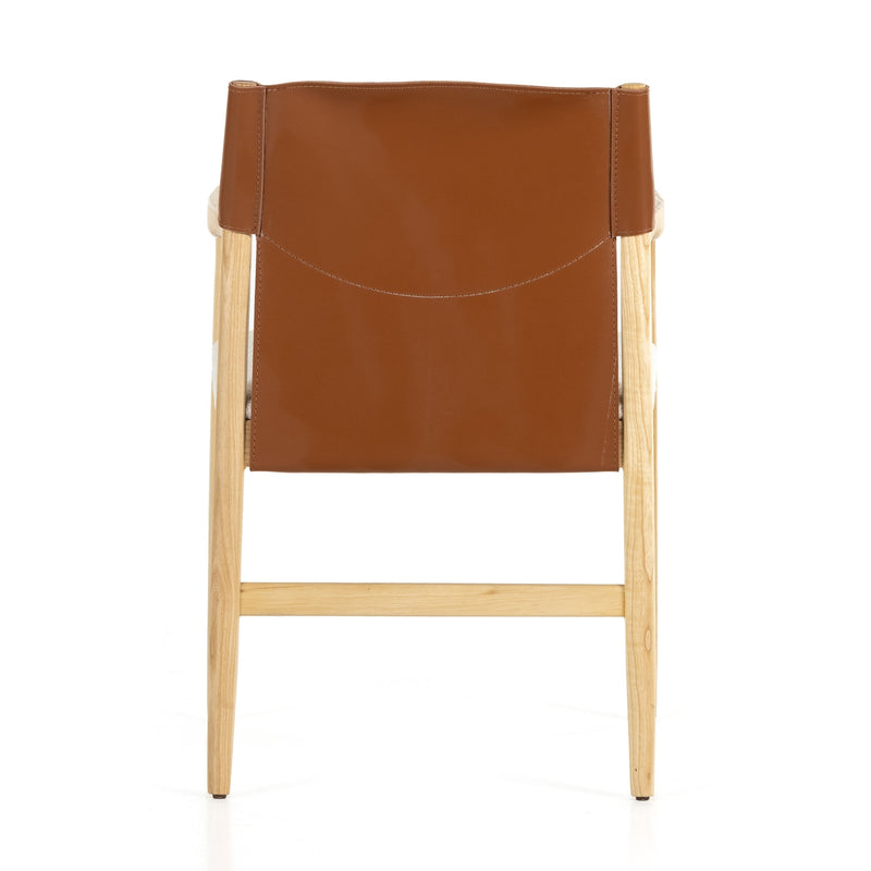 Lulu Dining Chair-Saddle Leather Blend-Four Hands-FH-227405-003-Dining Chairs-5-France and Son