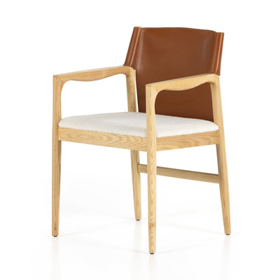 Lulu Dining Chair-Saddle Leather Blend-Four Hands-FH-227405-003-Dining Chairs-1-France and Son