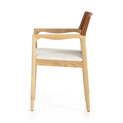 Lulu Dining Chair-Saddle Leather Blend-Four Hands-FH-227405-003-Dining Chairs-4-France and Son