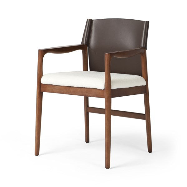 Lulu Dining Chair-Four Hands-FH-227405-004-Dining ChairsEspresso Leather Blend-10-France and Son