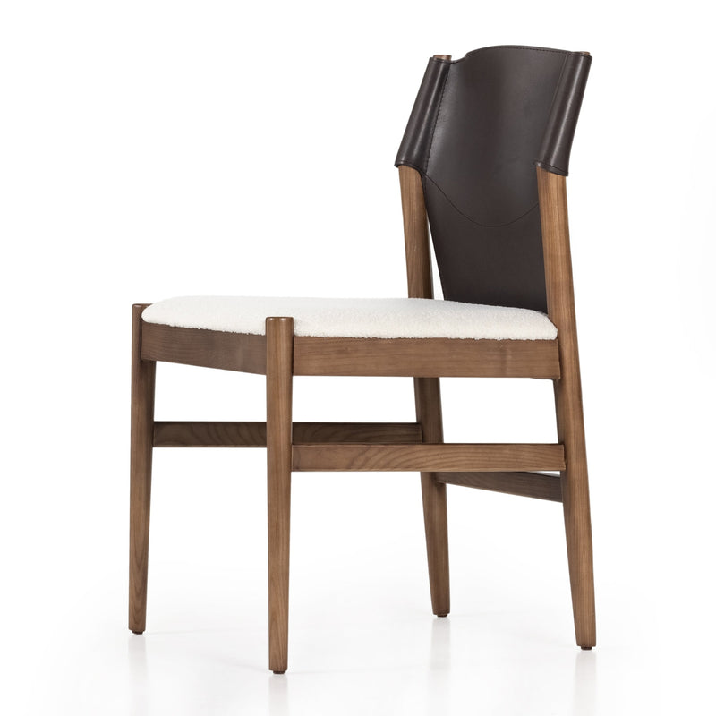 Lulu Armless Dining Chair-Four Hands-FH-227407-003-Dining ChairsEspresso Leather-2-France and Son