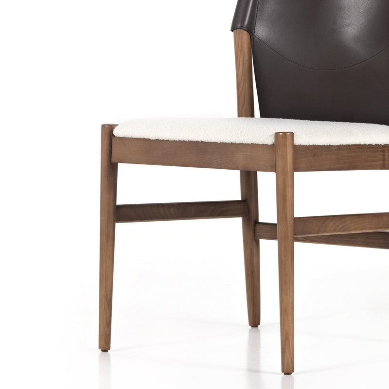 Lulu Armless Dining Chair-Four Hands-FH-227407-003-Dining ChairsEspresso Leather-7-France and Son