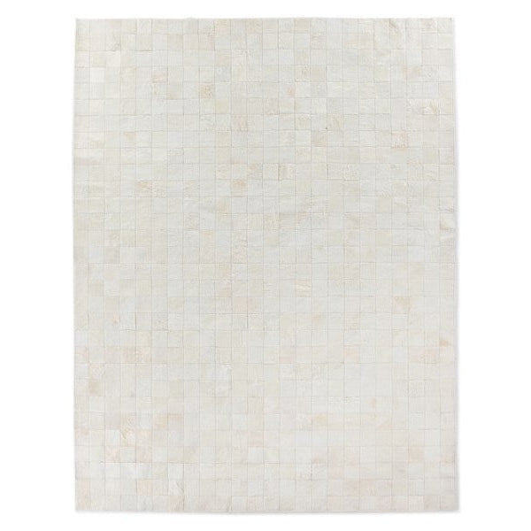 Tiled Hide Rug - White-Four Hands-FH-227547-004-Rugs5'x8'-1-France and Son