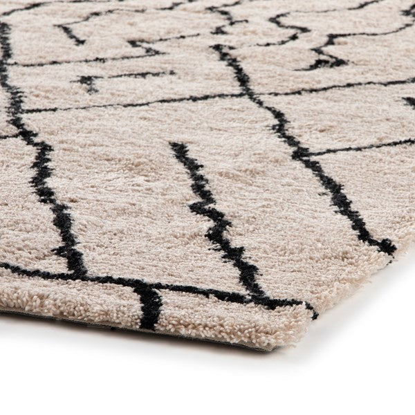 Stria Outdoor Rug-Cream & Black-Four Hands-FH-227654-002-Outdoor Rugs-3-France and Son