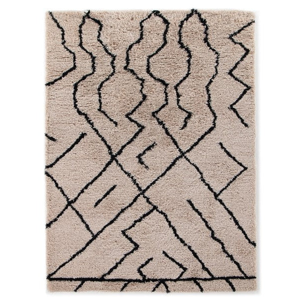 Stria Outdoor Rug-Cream & Black-Four Hands-FH-227654-002-Outdoor Rugs-1-France and Son