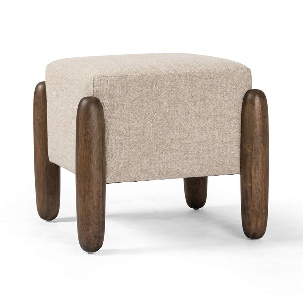 Oaklynn Ottoman-21"-Four Hands-FH-227804-005-Stools & OttomansBuff Hair On Hide with Natural Whitewash Ash-8-France and Son