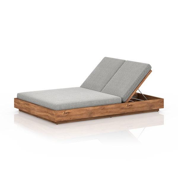 Kinta Outdoor Double Chaise Lounge-Four Hands-FH-227877-002-Chaise LoungesFaye Ash-1-France and Son