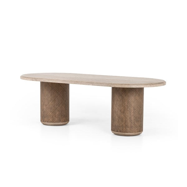 Kiara Dining Table-Weathered Blonde-Four Hands-FH-228000-003-Dining Tables-1-France and Son