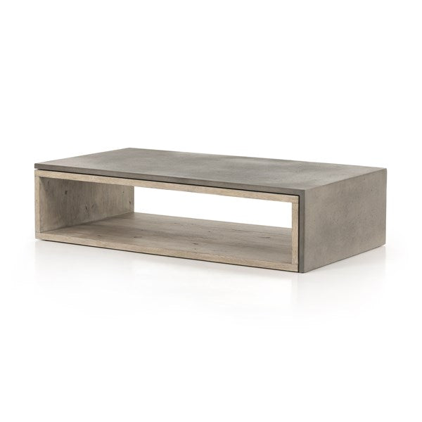 Faro Coffee Table-Dark Grey Concrete-Four Hands-FH-228120-001-Coffee Tables-1-France and Son