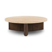 Toli Coffee Table-Four Hands-FH-228121-005-Coffee TablesTravertine-7-France and Son