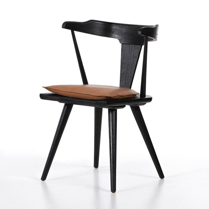 Sherwood Dining Chair-Four Hands-FH-228280-002-Dining ChairsBlack-Whiskey Saddle-24-France and Son