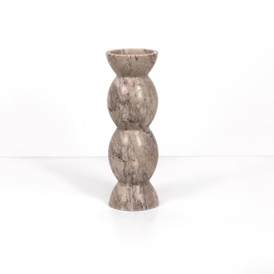 Kivu Pillar Candle Holder-Set of 2-Grey-Four Hands-FH-228338-002-Decor-5-France and Son