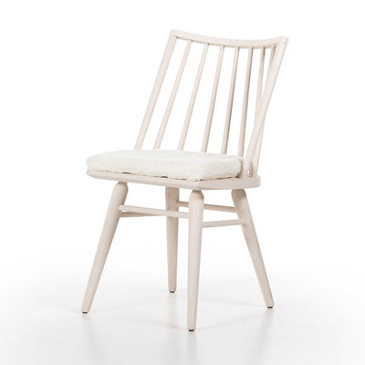 Lewis Windsor Chair-Four Hands-FH-228386-016-Dining ChairsOff White with Cream Shorn Sheepskin Cushion-8-France and Son