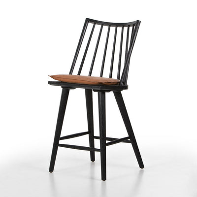 Lewis Windsor Bar + Counter Stool-Four Hands-FH-228387-010-Bar StoolsCounter-Black Oak / Whiskey Saddle-21-France and Son