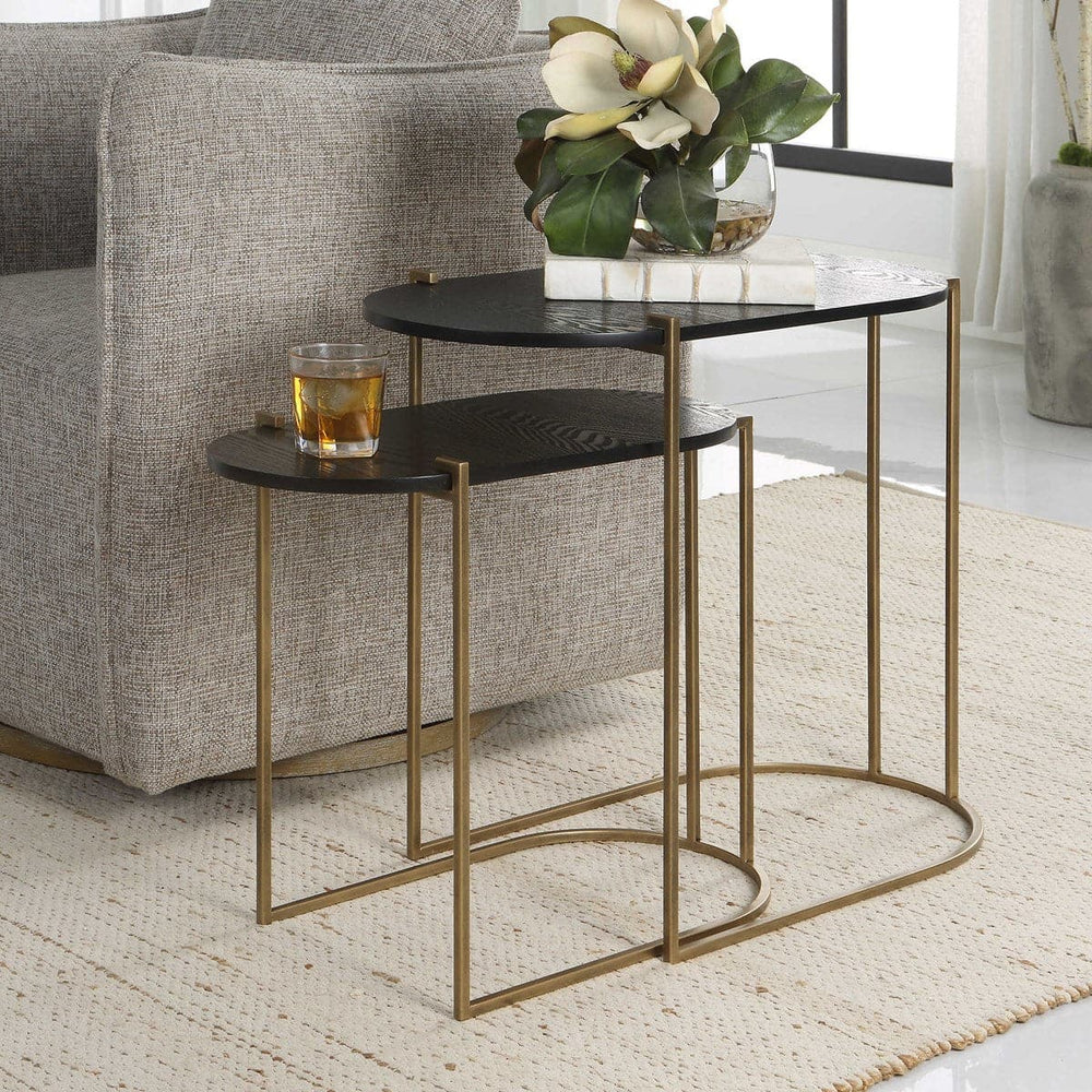 Aztec Nesting Tables - S/2-Uttermost-UTTM-22882-Side Tables-2-France and Son