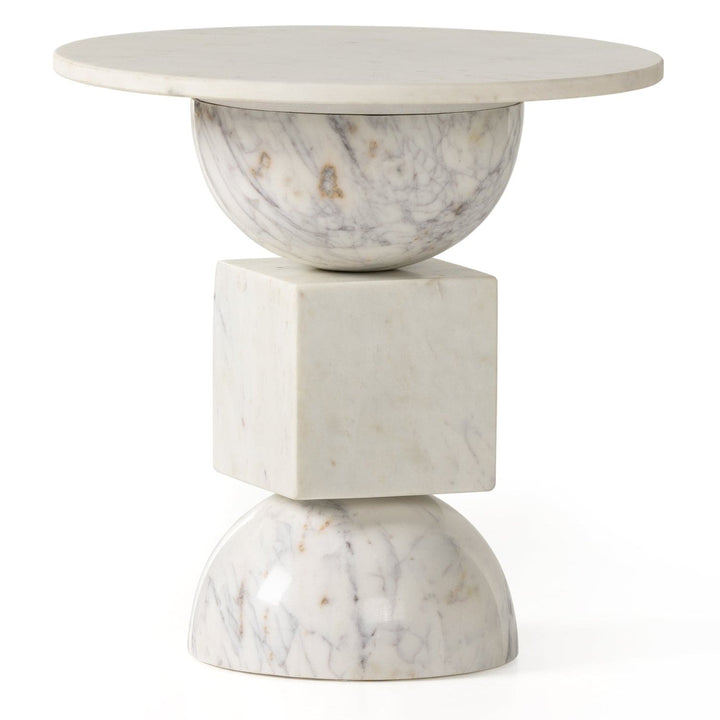 Neda End Table-Four Hands-FH-228902-004-Side TablesEbony Marble-6-France and Son